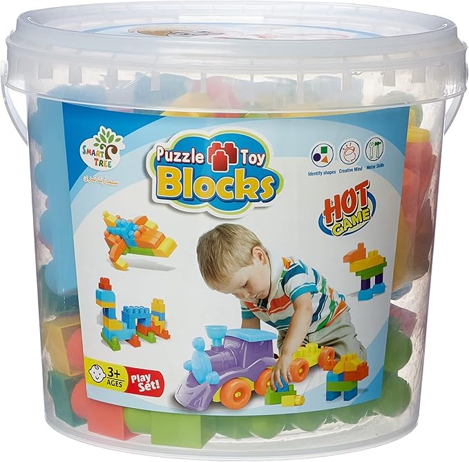 TRUE FIT®-Happy Home Multicolour Interlocking Building Blocks Toy - 30 cm x 30 cm x 30 cm - 36+ Months - 1 Piece - Motor Skills Development