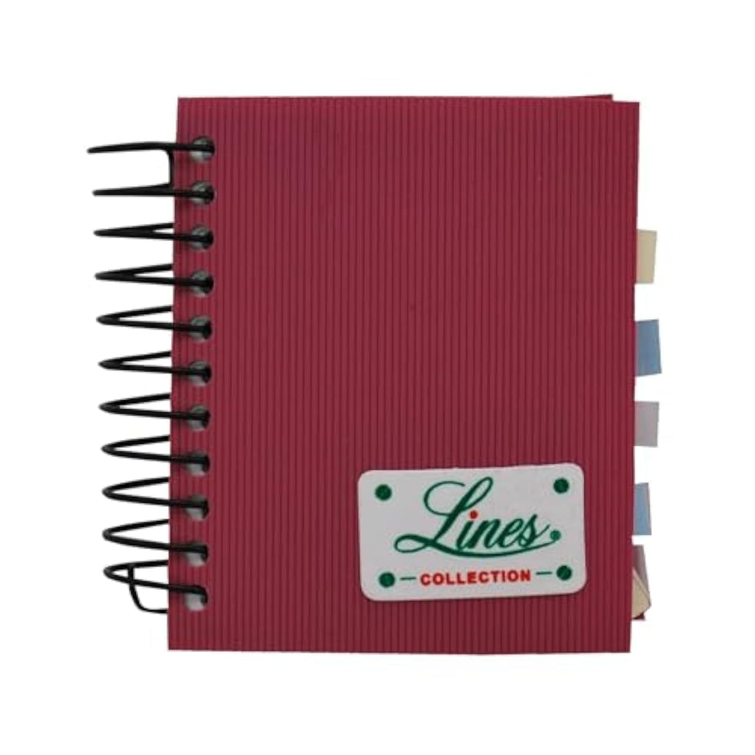 Mintra Lines A7 Spiral Notebook, 192 Sheets - Maroon
