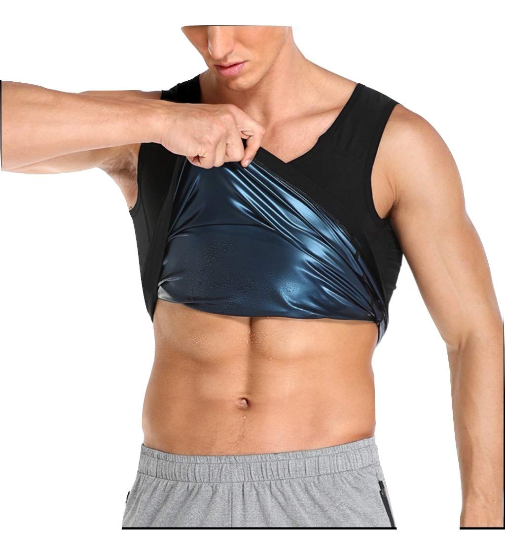 Chaos Nutrition Gear Neoprene Sweat Sauna Tank Tops for Men, Men Weight Loss, Sauna Sweat Workout Body Shaper, Slimming Suit