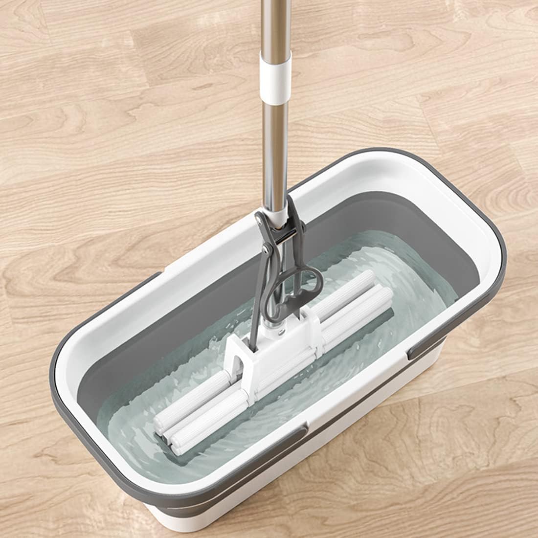 Versatile Silicone Bucket - Ergonomic Wheels & Handles for Easy Movement - The Smart Solution for Faster Cleaning | Discover Now at FASHION.HOME