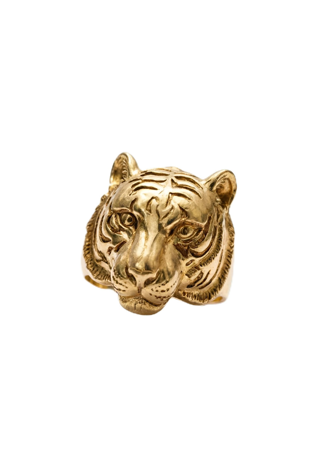 Gold Tiger - Luxurious Women's Gold Plated Ring with Bold Tiger Engraving, Adjustable Size for Comfort, Fashionable Accessory for Modern Women, Great Birthday or Anniversary Present Option