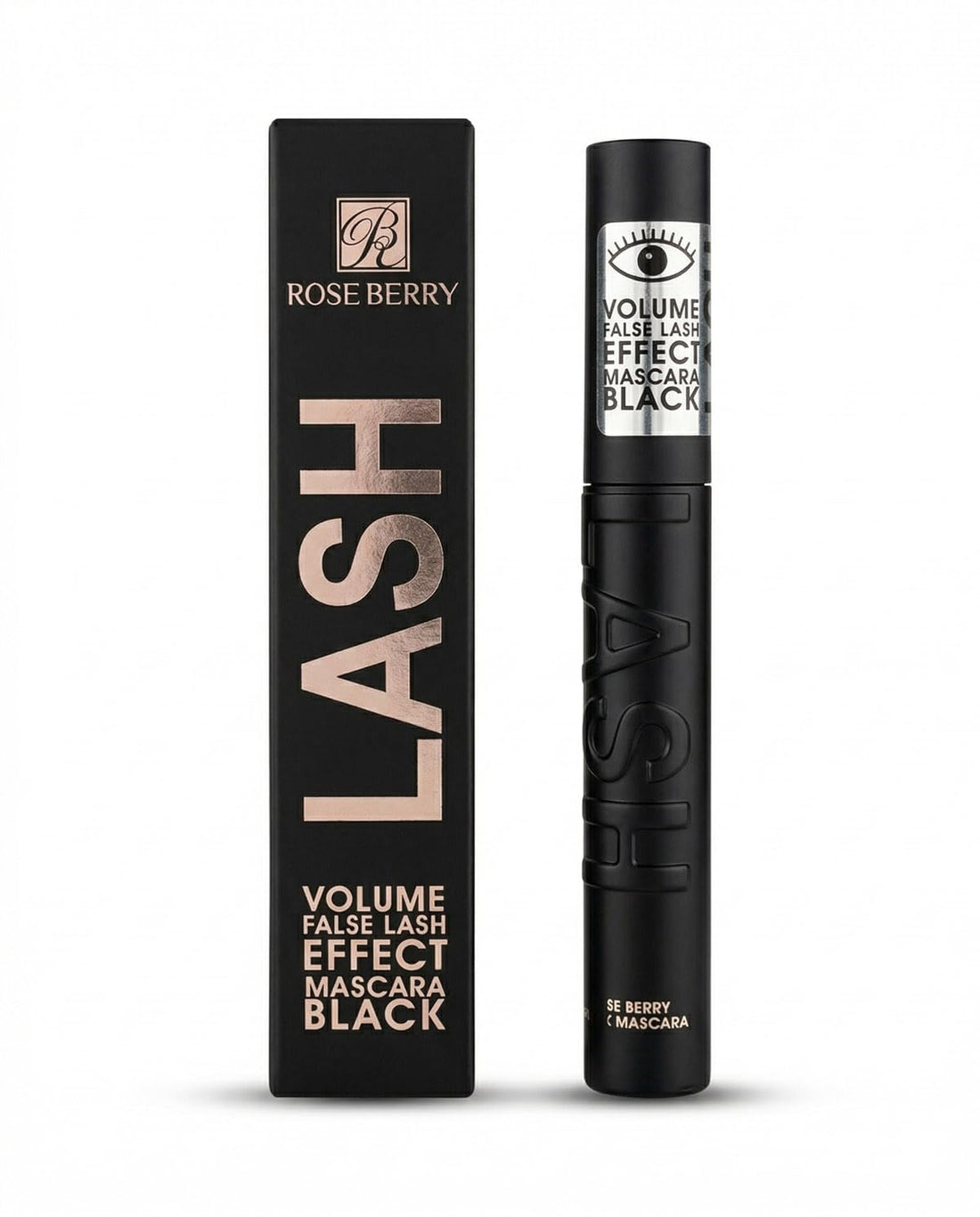 Rose Berry Lash Volume False Lash Effect Mascara, Long-Lasting Bold Finish, Black