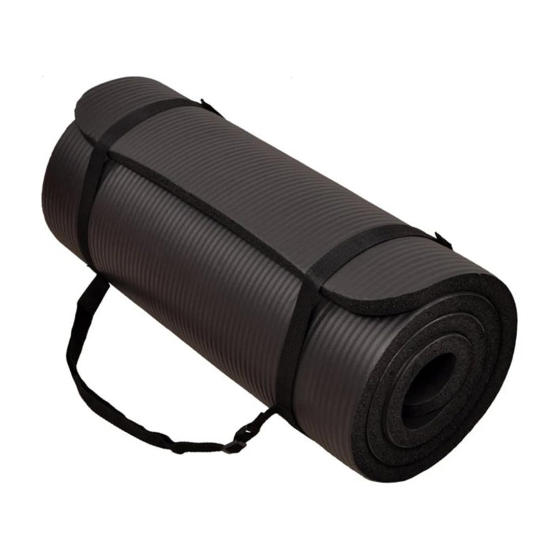 Premium Thick Yoga Mat with Carrying Strap – Non-Slip, High-Density Exercise Mat for Yoga, Pilates, Stretching, Home Gym Workouts 15 mm
