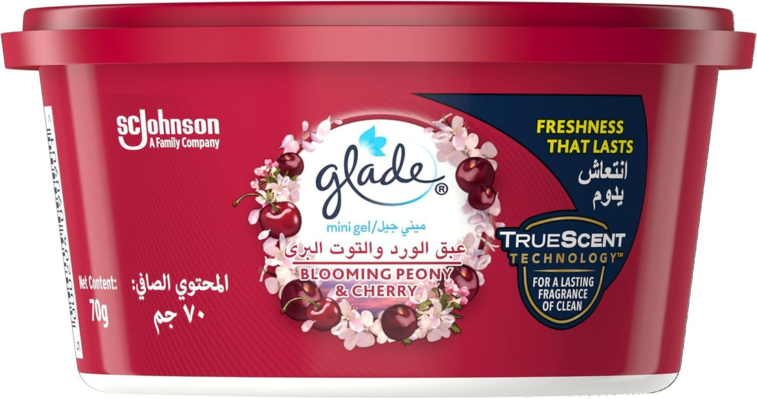 Mini Gel Home Air Freshener, Blooming Peony and Cherry, 70g