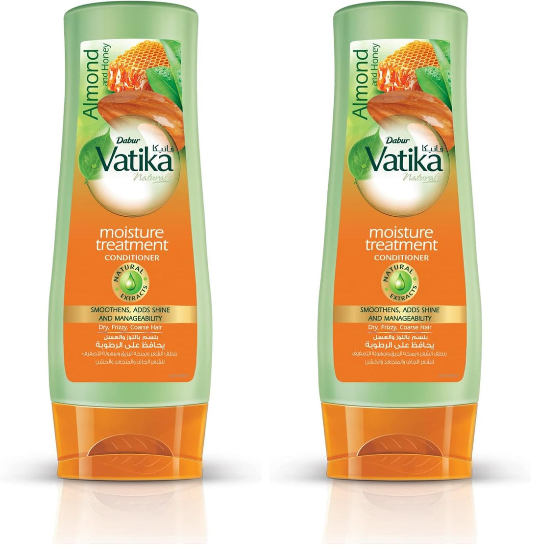 Vatika Naturals Moisture Treatment Conditioner (360mL) | Natural Extracts Enriched with Almond and Honey | Deep Nourishment For Dry and Frizzy Hair (Pack of 2)