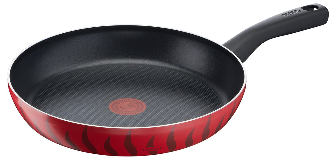 TEFAL Frying Pan | G6 Tempo Flame 28 Cm Frypan | Non-stick with Thermo Spot| Red | Aluminium | 2 Years Warranty | C3040683