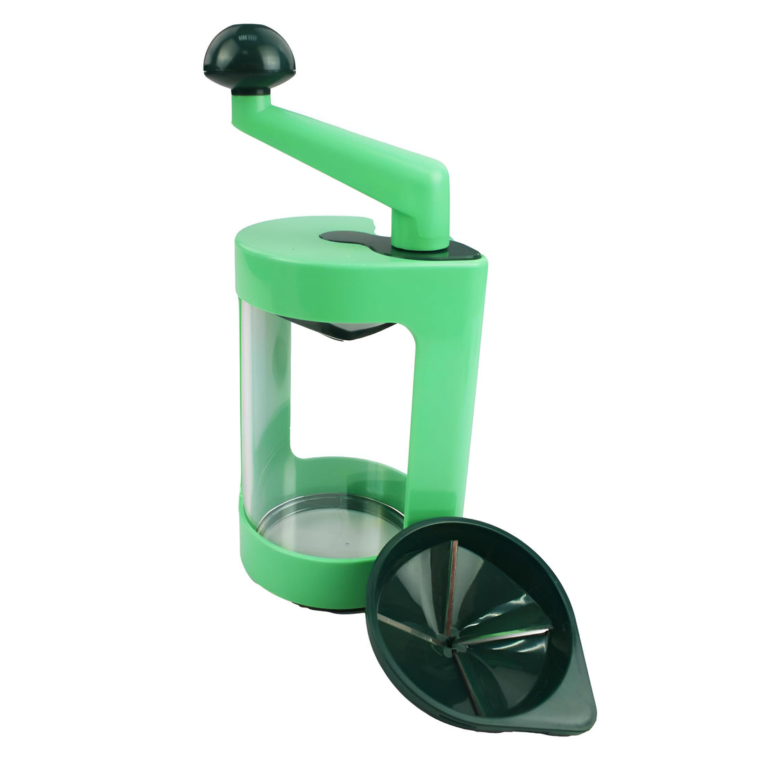 Spiral Vegetable Cutter - Perfect for creating beautiful fruit and vegetable garnishes, spiral potatoes, and onion rings with a comfortable grip and space-saving design.