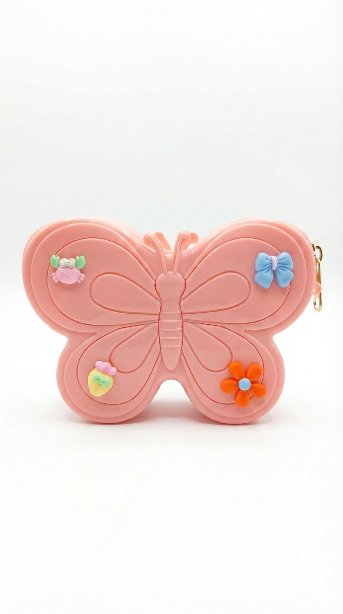 Nopatia Butterfly Clutch - Cute Cartoon Silicone Wallet - Durable Zipper Assorted Accessories Organizer Storage Bag (Simone)