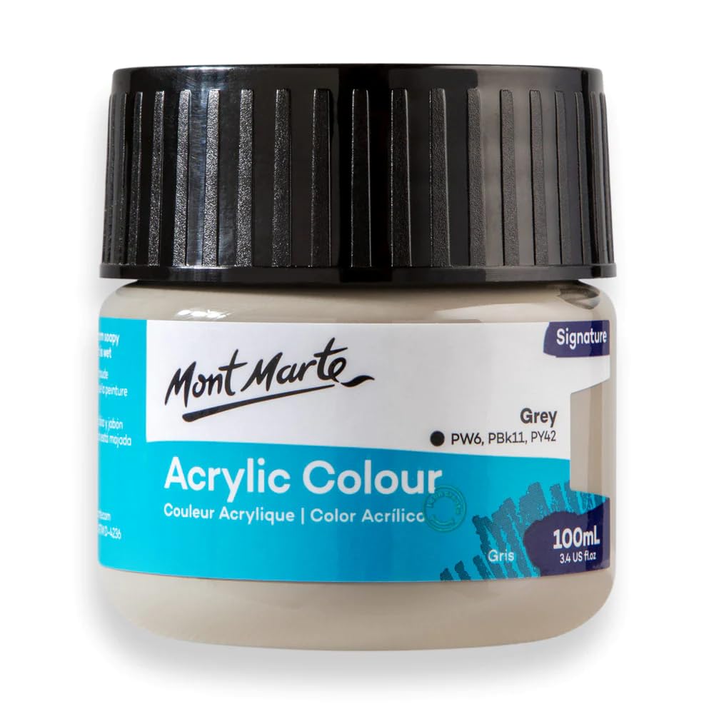 Monte Marte MSCH1030 Acrylic Colour Paint 100 ml, Grey