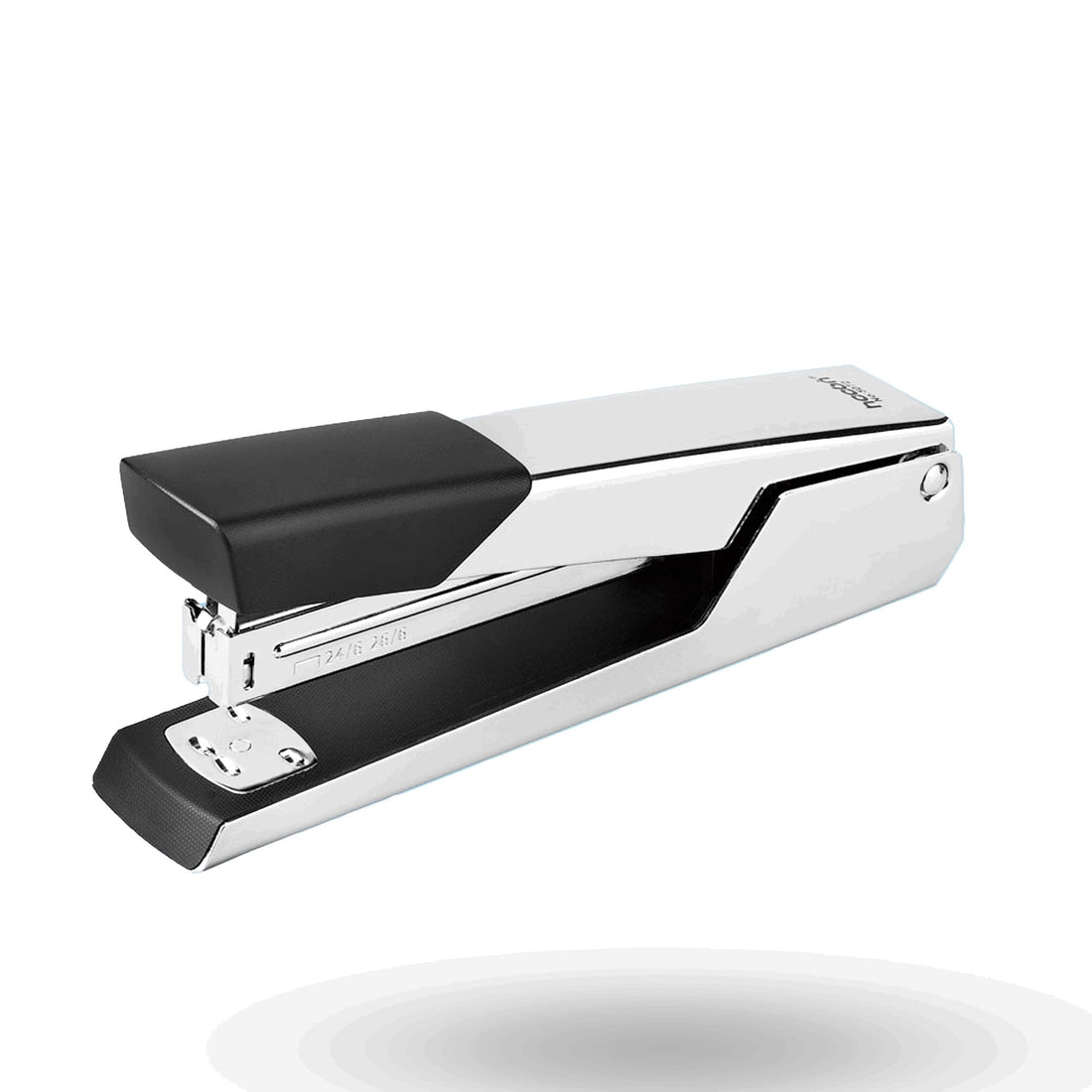 Metal Stapler, Compact Office Stapler with Soft-Grip Handle, Durable Chrome Construction, Portable Desk Stapler for Standard 24/6 & 26/6 Staples, Office & Home Use (17cm (25 Sheets))
