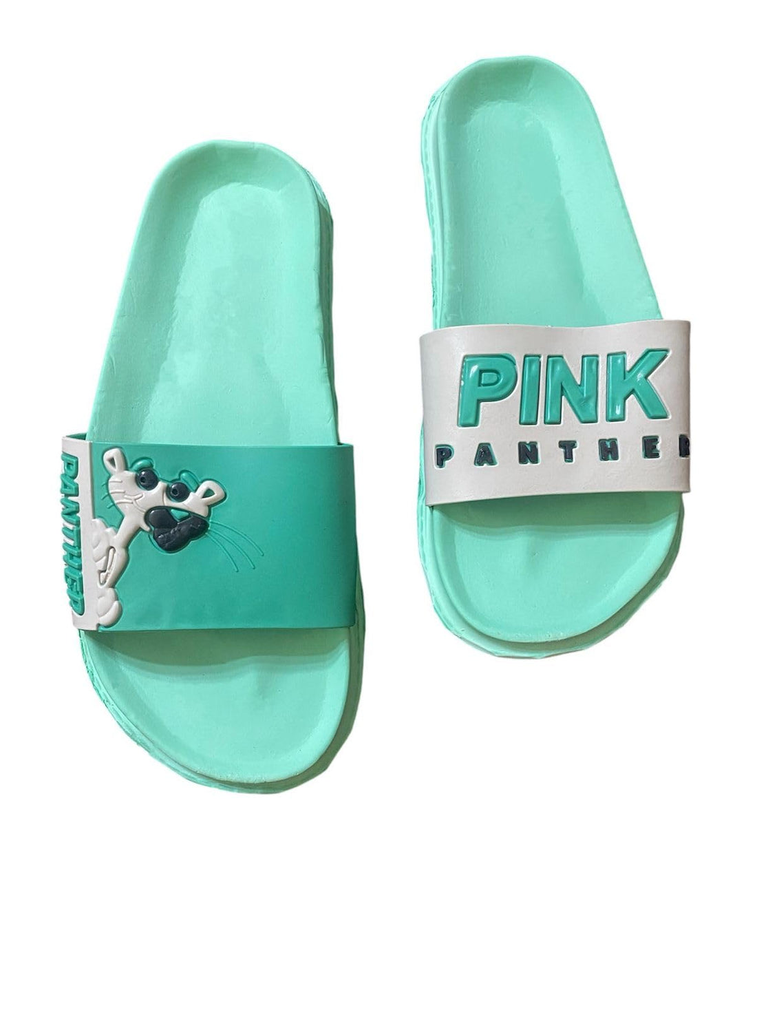شبشب حريمى طبي اخضر نعل مرن مريح - شبشب خروج ومنزل - شبشب شاطئ النمر الوردي Slipper Green Wide For Women & Girls, Non Slip & Soft Outdoor, indoor & Beach - Medical & Comfy Leather