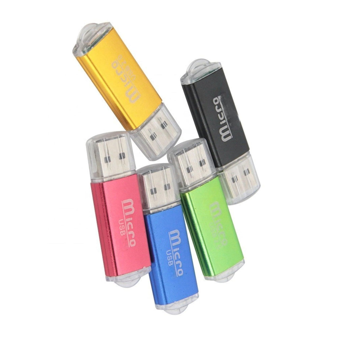 Mini USB 3.0 Card Reader, Zinc Alloy, compatible with Lightning Devices, game handle, keyboard, mouse, Super Speed File Transfer, Plug and Play, for Travel and Photography MULTICOLOR (3)