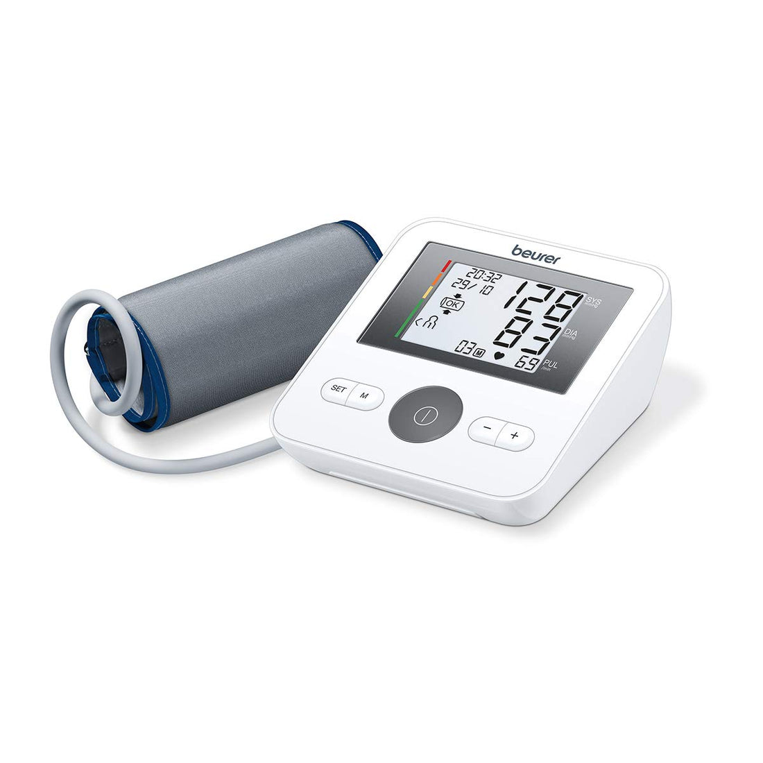 Beurer Digital Arm Baumanometer, Automatic Blood Pressure Meter, Arrhythmia Detection, Memory for 4 Users, LCD Display, Armband 22-42 cm, Includes Case