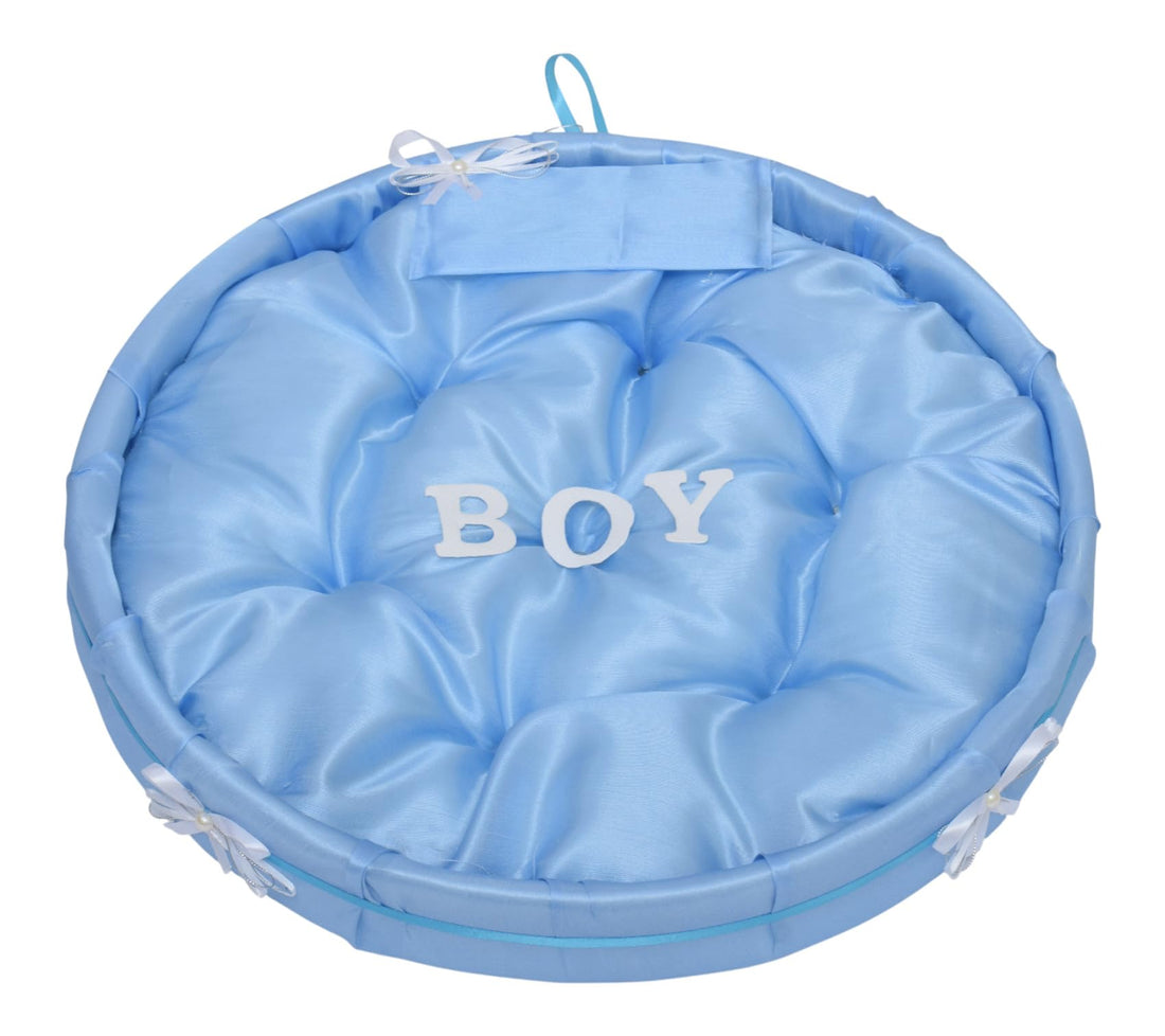 Daphne Special Baby Bed For Newborn Baby Boy Party, 60 X 60 X 10 - Blue