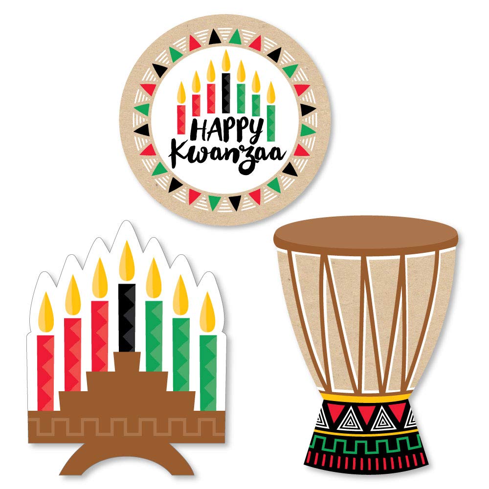 Big Dot of Happiness Happy Kwanzaa - Diy Shaped African Heritage Holiday Party Cut-Outs - 24 Count