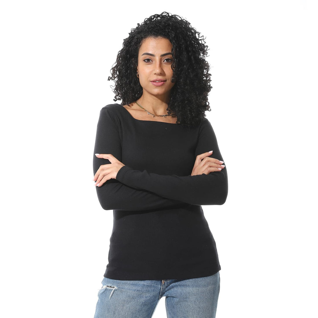 Andora Womens with Square Collar Sleeves Basic Western