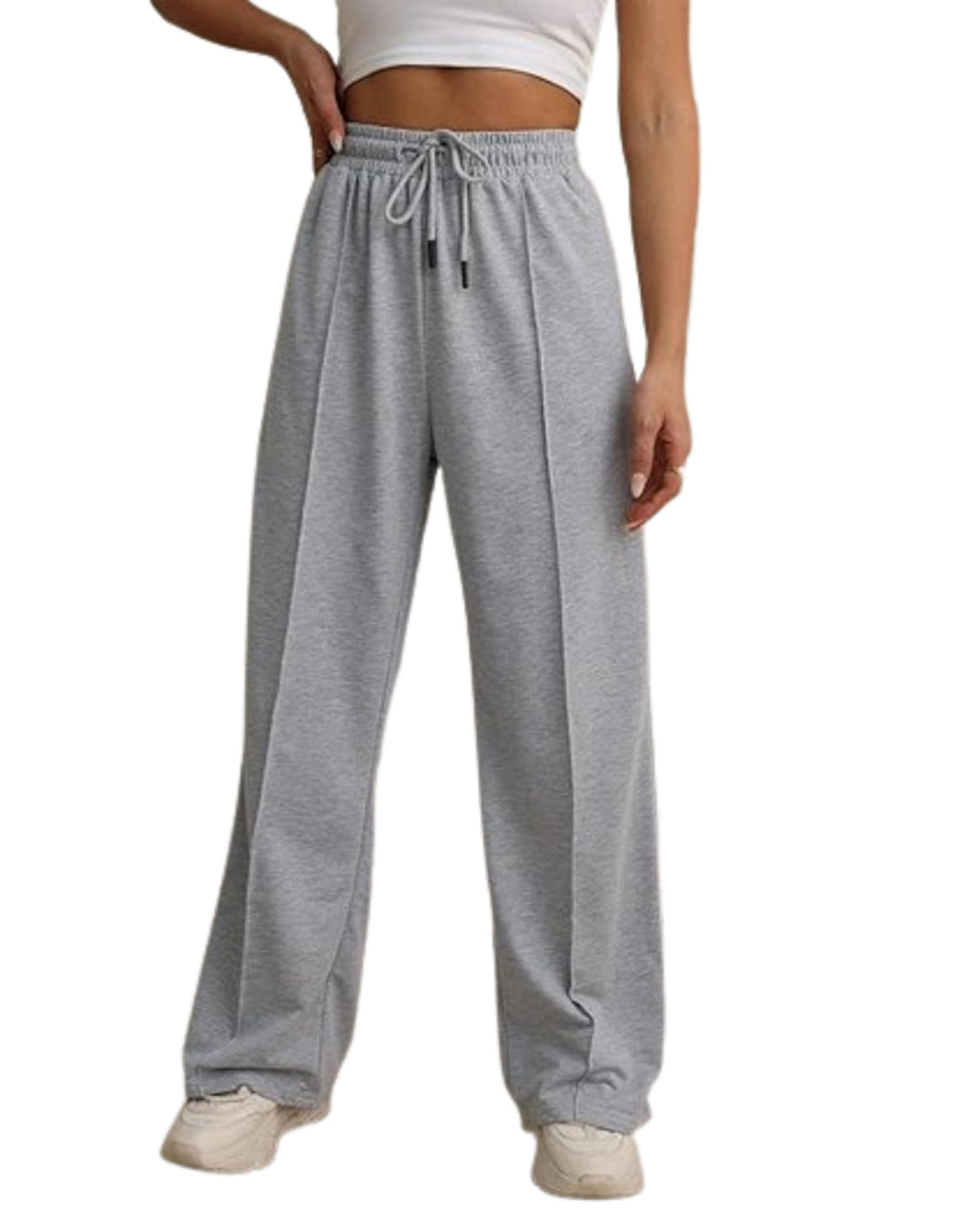 MIZAYA Women's Milton High Waist Drawstring Sweatpants With Line