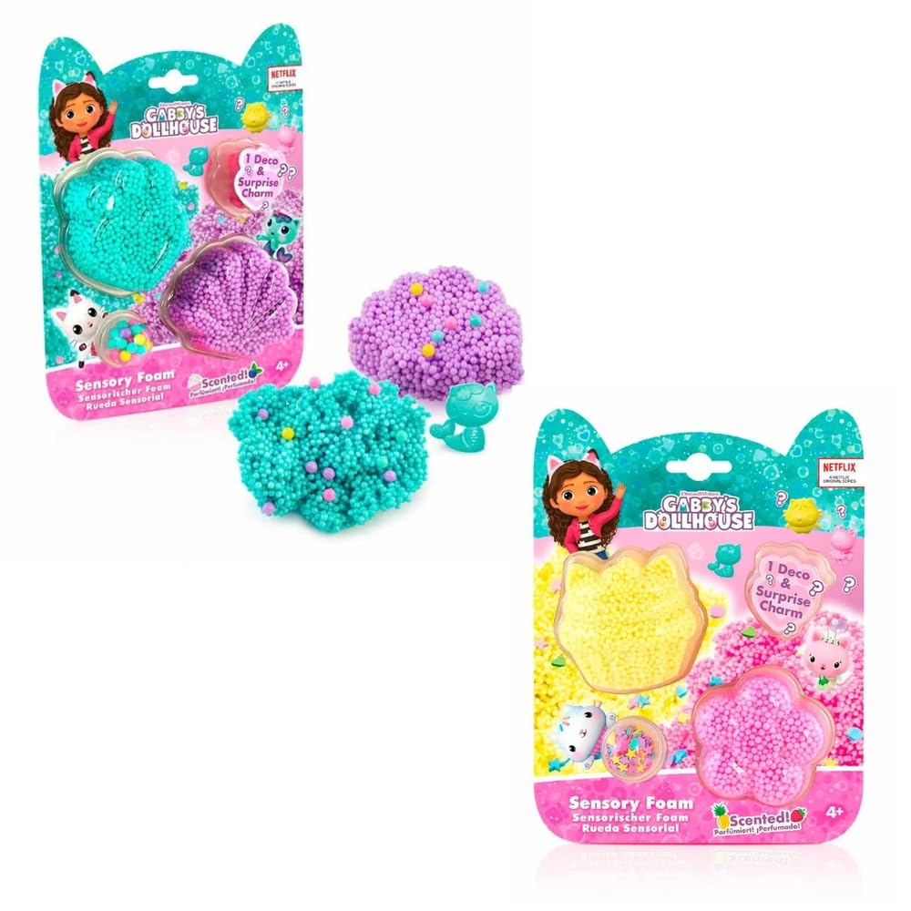 Gabby's Dollhouse Sensory Foam Play Set with Surprise Charm, Scented, Ages 4+