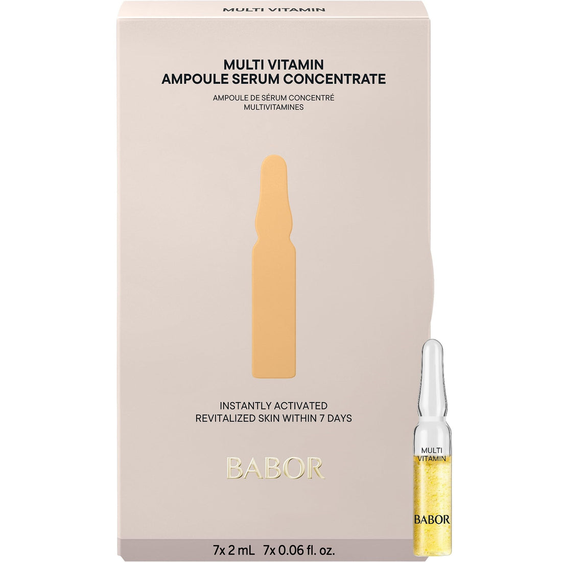 BABOR Multi Vitamin Serum Ampoules for the Face, with Vitamin E to Strengthen the Skin Barrier, 7 x 2 ml Concentrated Ampoules