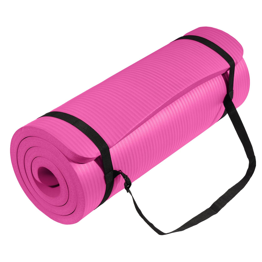【Updated】Yoga Mat, Extra Thick High-Density Cushioned Non-Slip Anti-Tear Exercise Mat for Gym & Workout with Carry Strap - Multi-Purpose Fitness Mat for Men & Women - 71"L x24"W