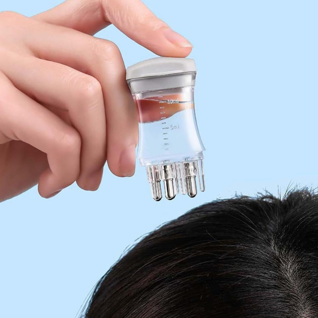 TAZLYN hair oiling applicator oil applicator for scalp massager oil applicator for scalp hair oil massager hair oil dispenser for root Ideal for Hair Growth Serum Dispensing and Scalp Massage 10ml