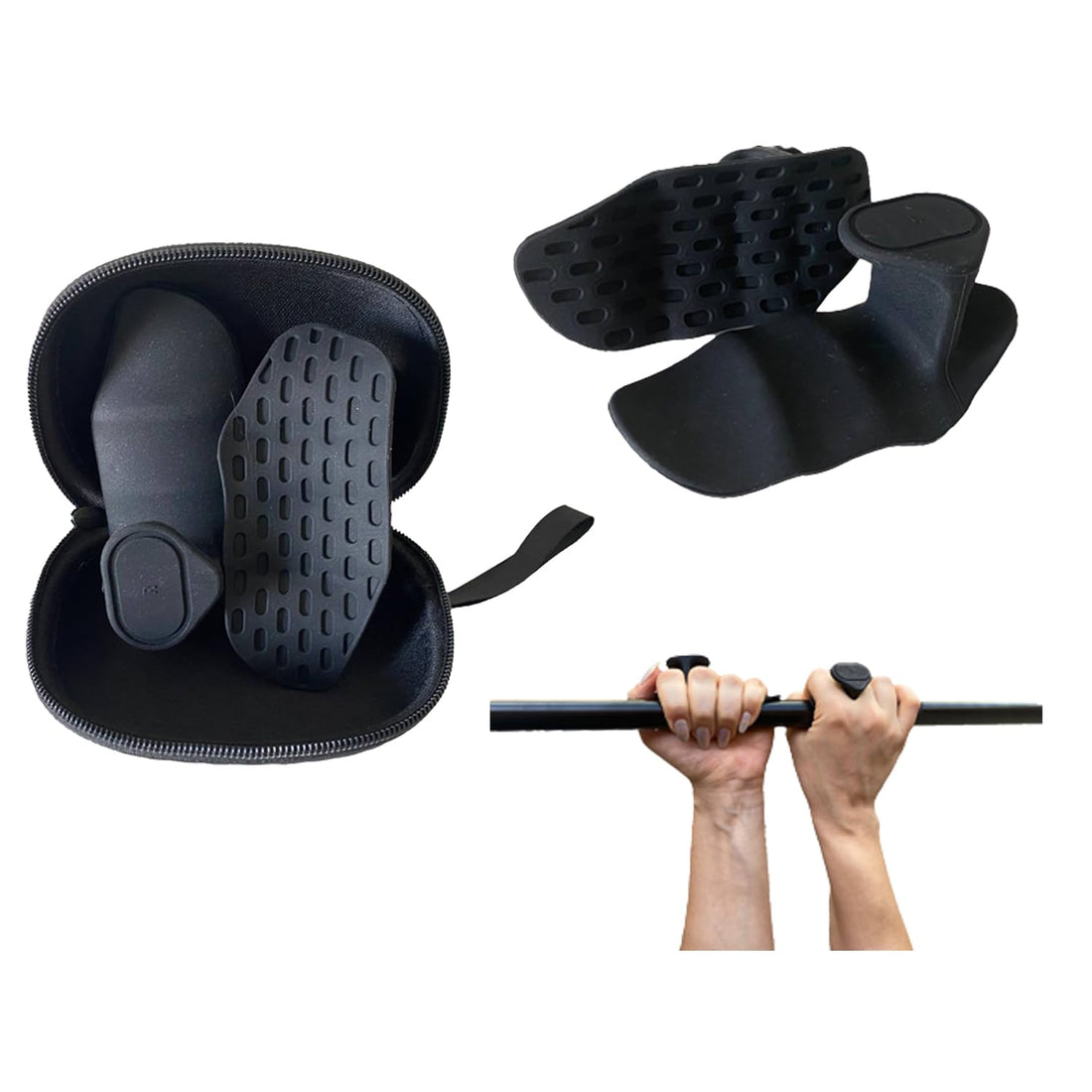 Gym Grip Pads for Weight Lifting-Non-Slip Rubber Grips for Dumbbells,Pull-Ups & Training -Fingerless Workout Gloves for Men &Women- Ergonomics Hand Protector for Gym & Exercise Essentials.