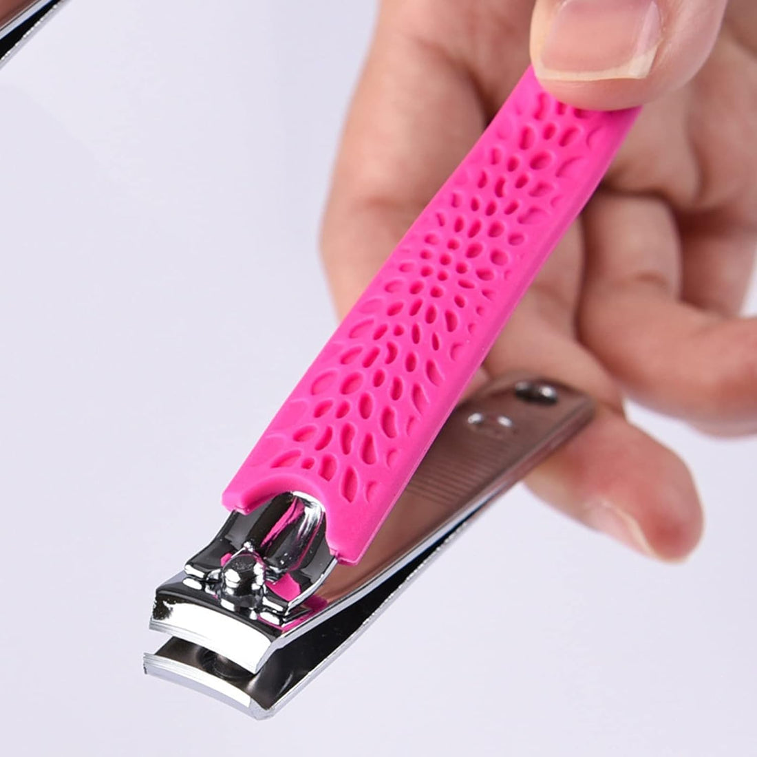 Nail Cutter 1 Pc – Stainless Steel Clippers for Fingernail with Sharp Blades & Plastic Grip for Men & Women, Professional Nail Cutter for Precise Trimming & Grooming (Pink)