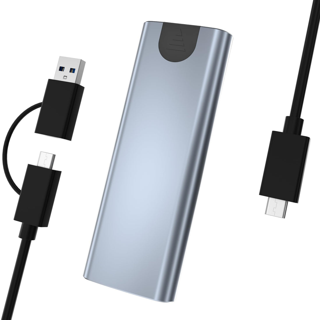 M.2 NVMe Enclosure SSD USB: Adapter USB 3.2 Gen 2 - 10Gbps Hard Drive Enclosure, NVMe PCIe External Case, Enclosure with 2 in 1 USB A+C to C Cable for 2230/2242/2260/2280 M.2 NVMe/SATA from M-Key/M+B
