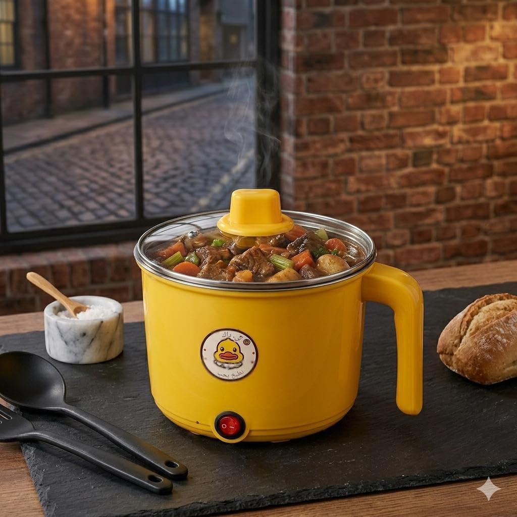 Electric Pot with Button Operation - Modern electric pot with stainless steel body, 1.6 liter capacity, light design ensures ease of use