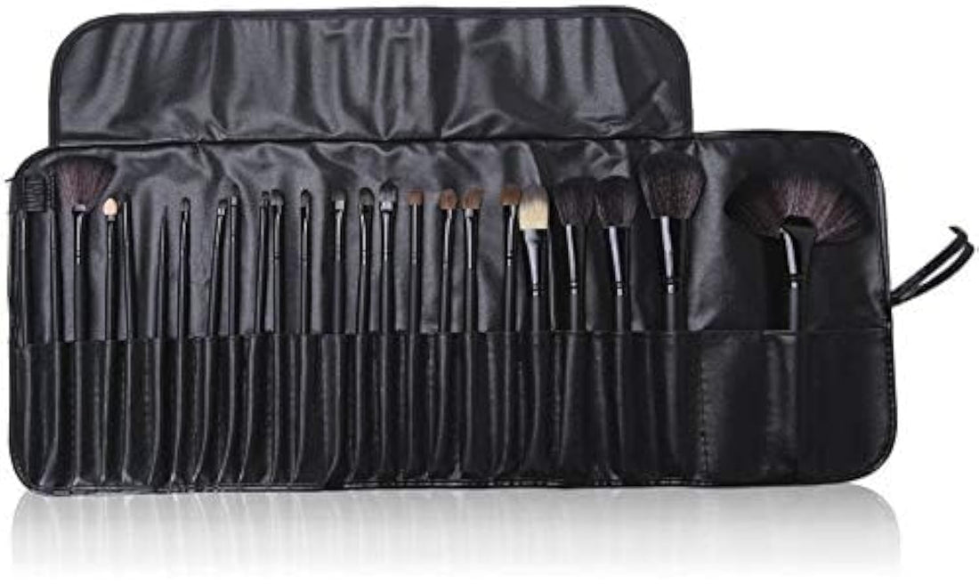 Blush Blooming Makeup Brushes - 24 Pieces, Black