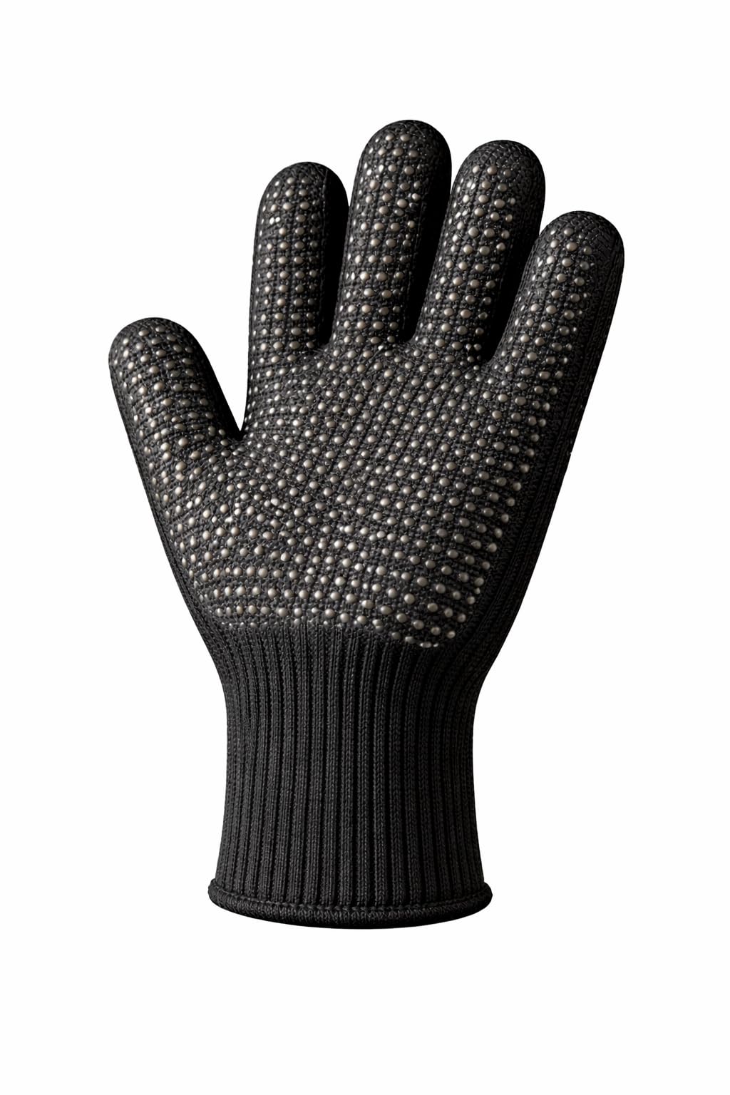 Glove With Silicone For Hair Iron Heat Resistant Styling Mitt Non-Slip Elastic Design for Curling and Straightening Tools (Black)