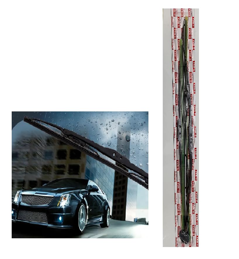2 Pcs Wiper Blades Size 22/18 Universal Fit for All Cars Universal Stick U-Shaped Shield with Bone Iron Frame Wiper Blade