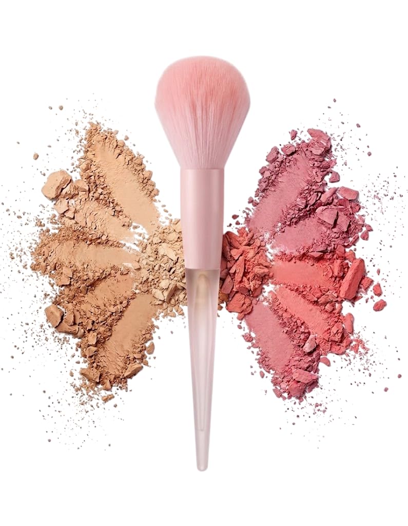 1pc Round Head Foundation Makeup Brush & Blush Brush & Powder, Soft And Multifunctional Fiber For Daily Makeup-purple