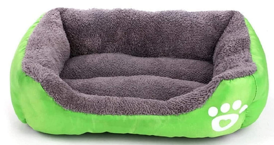 Self Warming Orthopedic Lambs Wool Rectangle Shape Bed for Small Pet Dog Cat