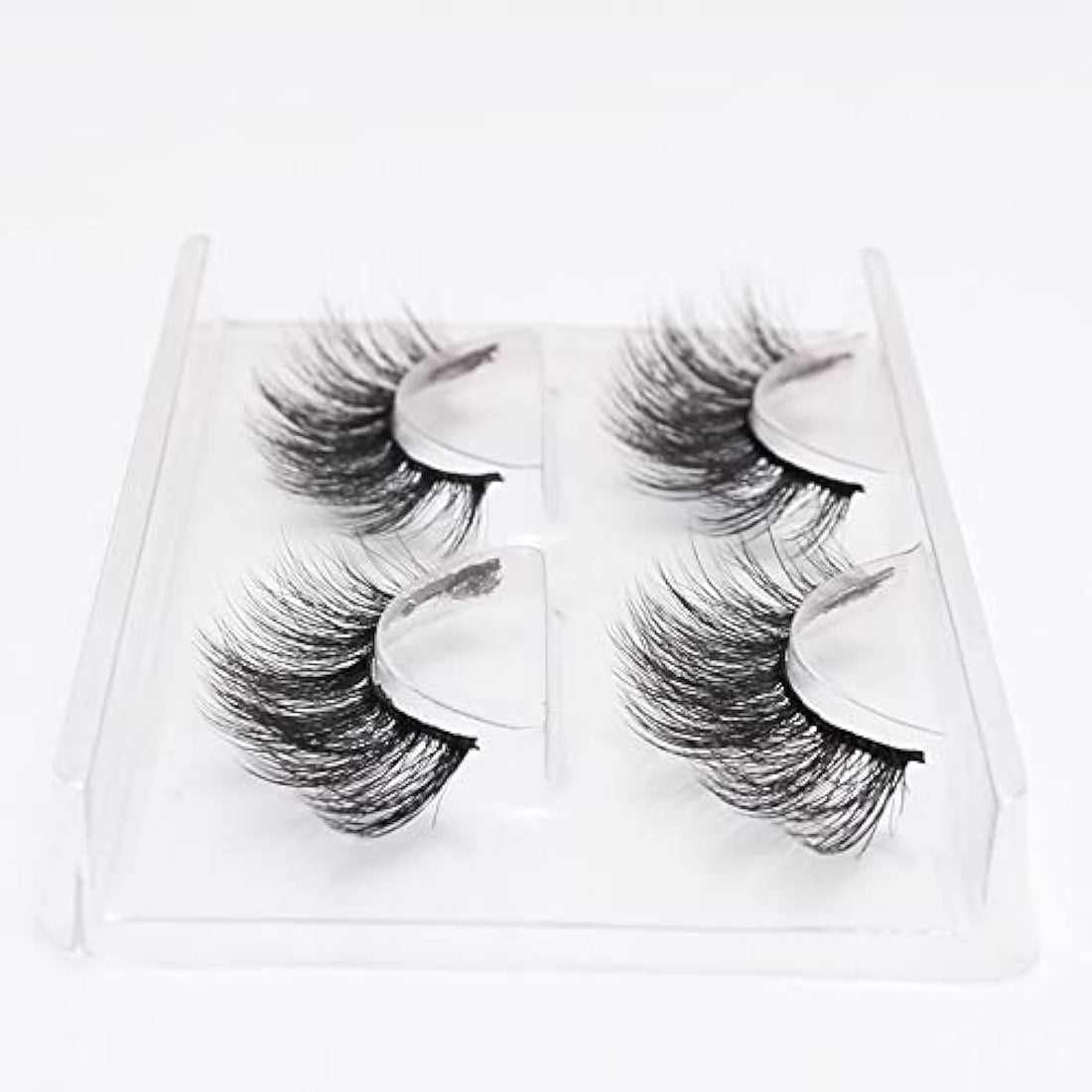 False Eyelashes - 2 Pairs 3D Mink Lashes Natural Long False Eyelashes Dramatic Volume Lashes Makeup Eyelash Extension Silk Eyelashes (763)