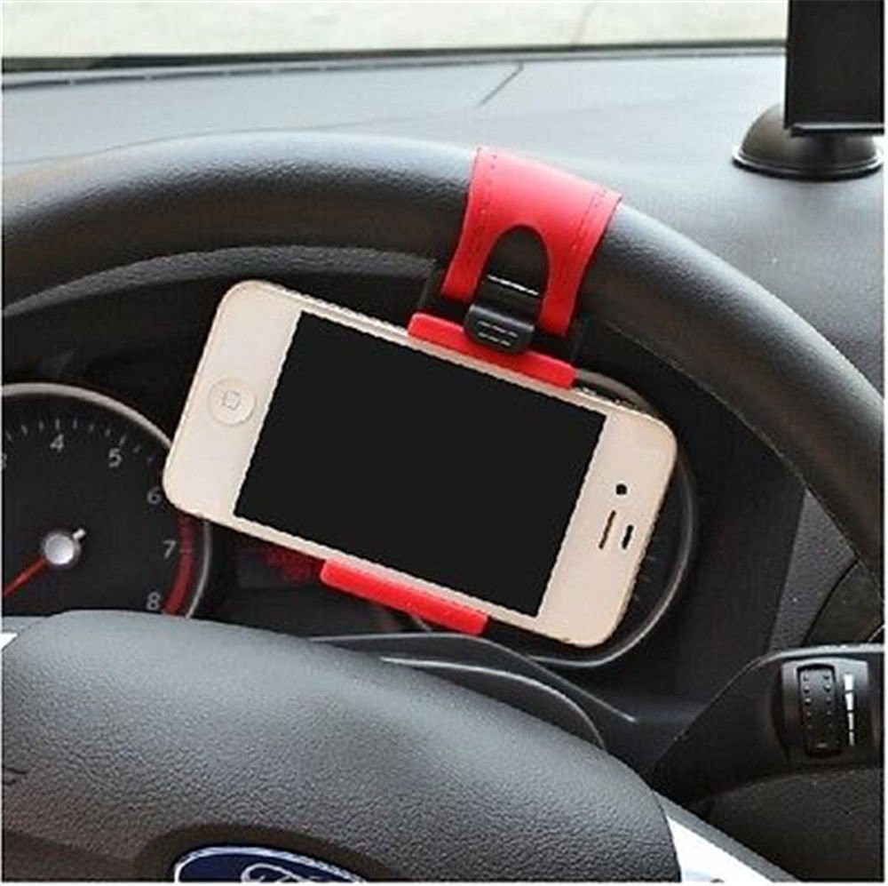 Universal Car Steering Wheel Bike Clip Mount Holder For iphone Phone Samsung GPS