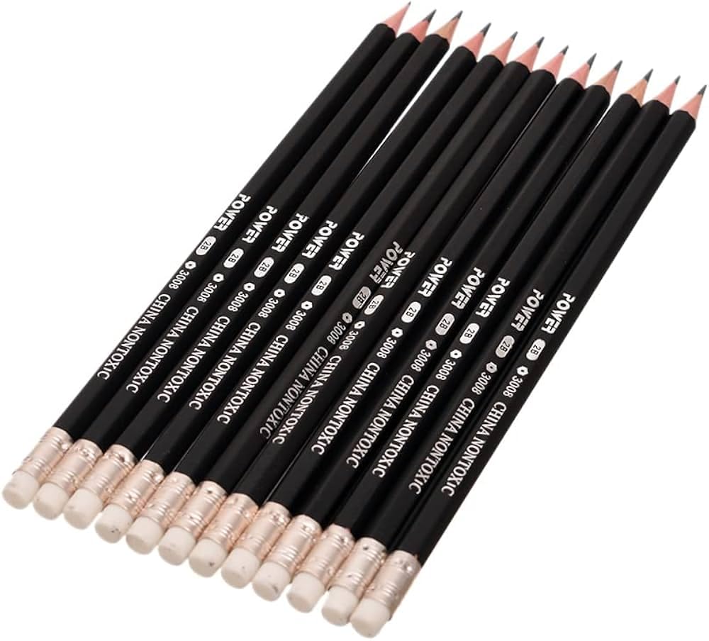 Power 2B Original Pencil Dozen with Eraser - Box of 12