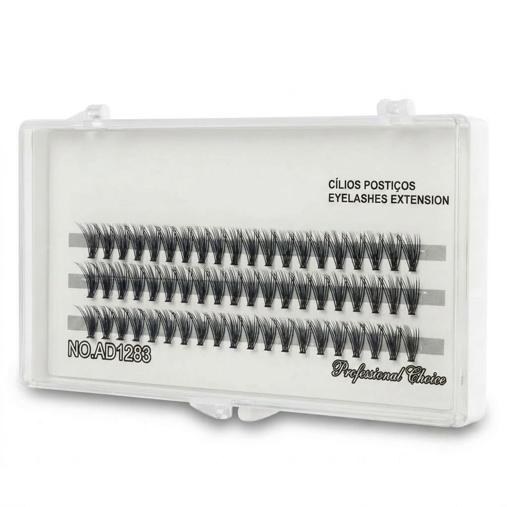 60 PCS - Extensions Individual Lash Volume 6D mink - FREE EYELASHES - Natural Eyelashes 6D -(GOLD -20P-0.07)-ONE BY ONE