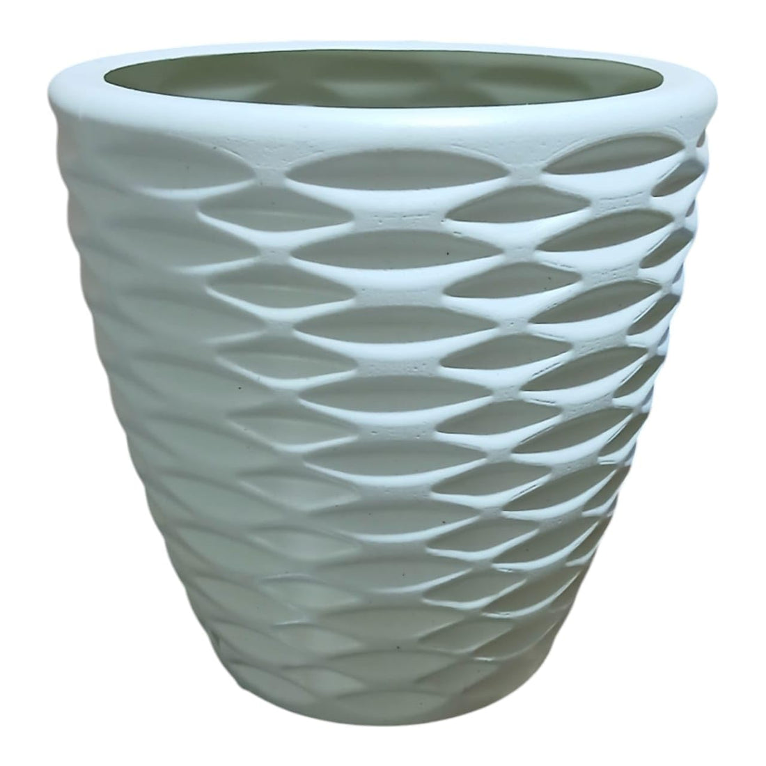 Planter Pot - Diamond Chalet 20cm - Polypropylene Material (White)