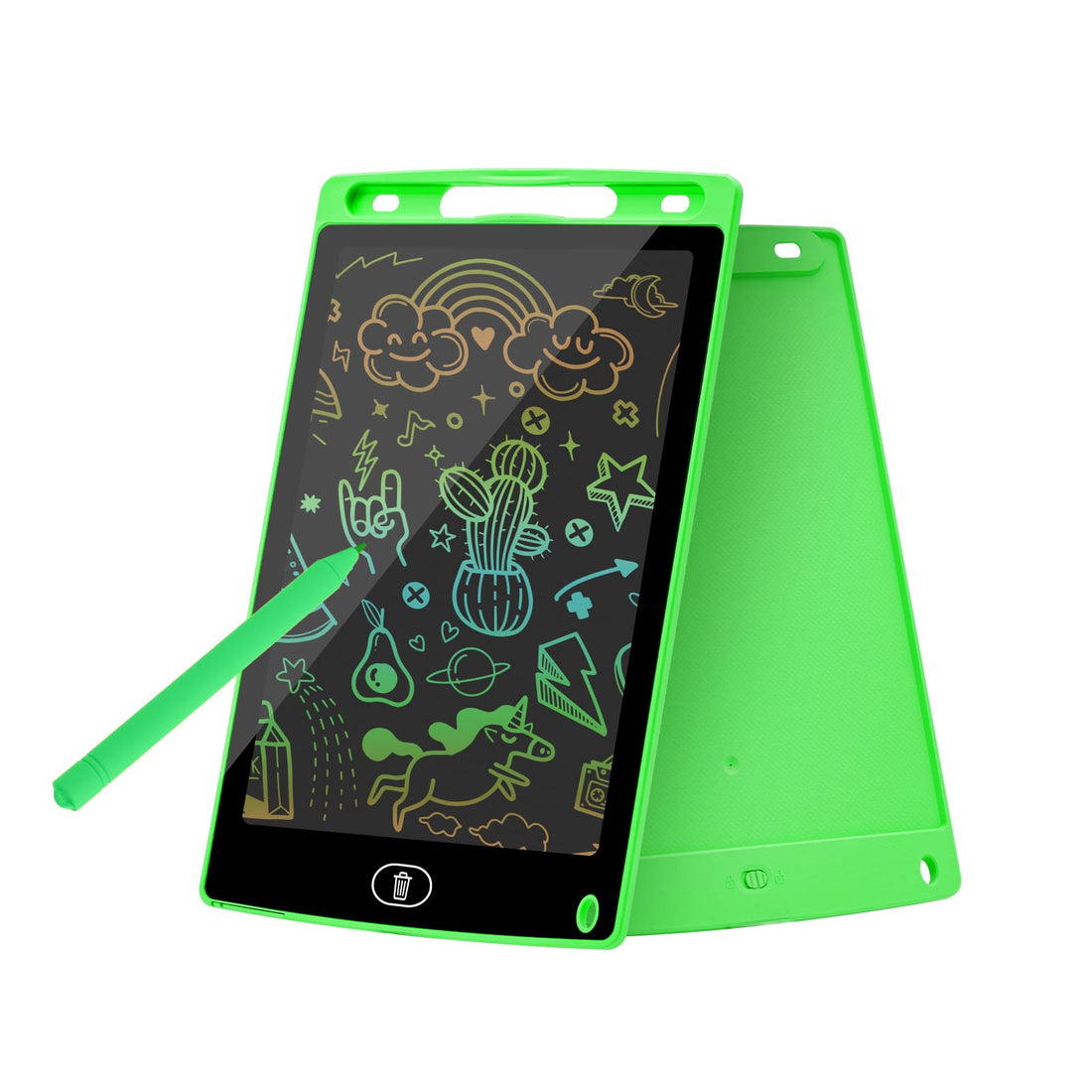 LCD Writing Tablet,10 Inch,Suitable for Children to Draw and Doodle,3,4,5,6 Years Old,Colorful Drawing Board (Green)