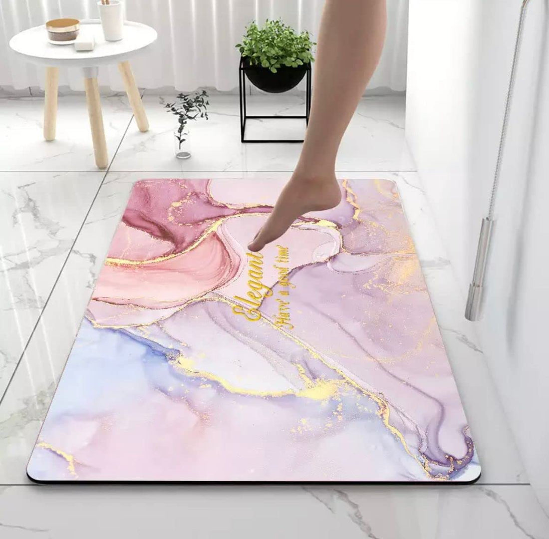 Diatum Quick Dry Super Absorbent Floor Oil-Resistant Non-Slip Leather Mat (60 x 40cm)