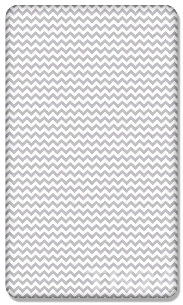 100% Cotton Fitted Sheet with Printed Design for Baby Junior Bed 160x70CM (Zig zag)