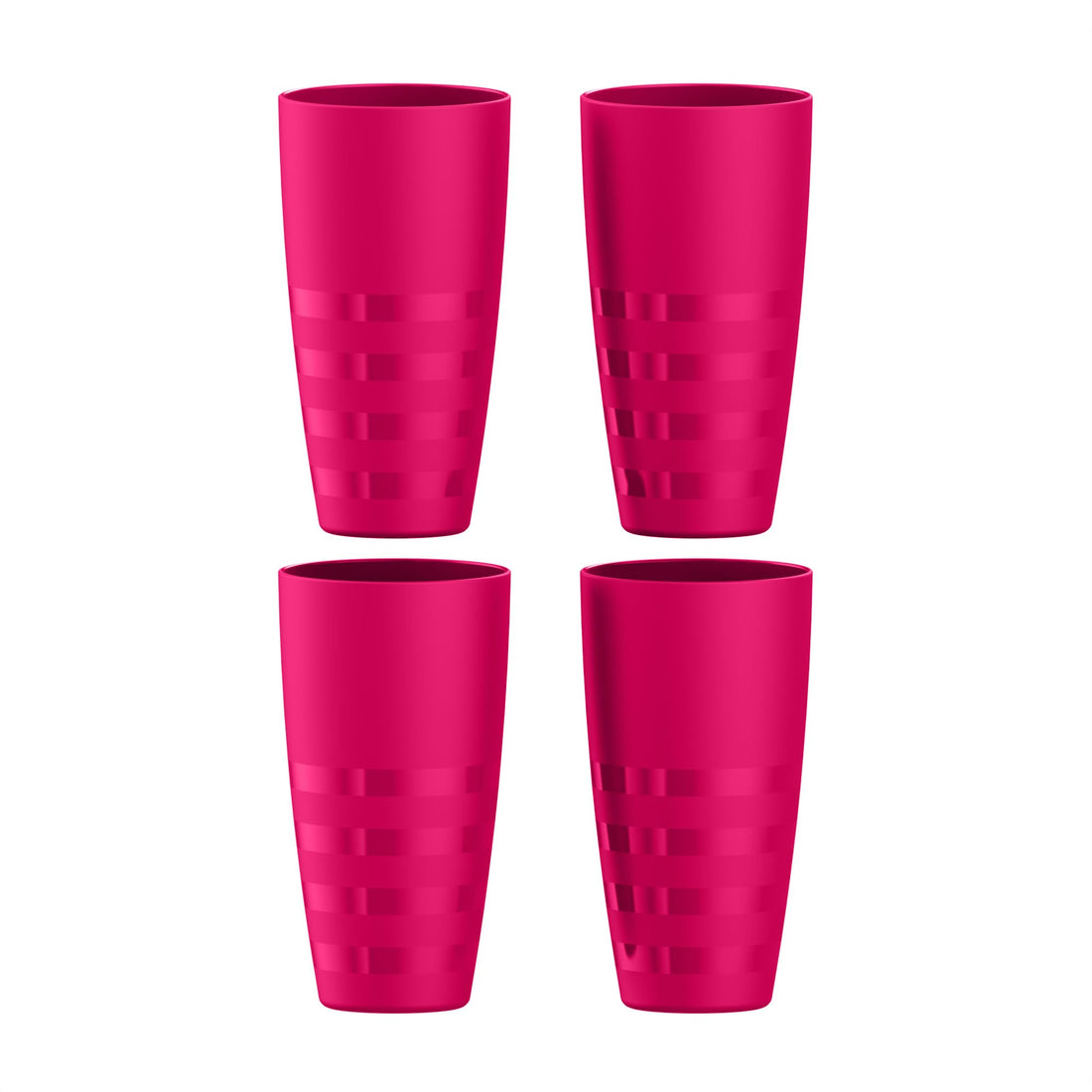M-Design Eden™ Large Cup 520 ml - Pack of 4 - BPA Free, Microwave Safe, Dishwasher Safe, Food Safe - Fuchsia