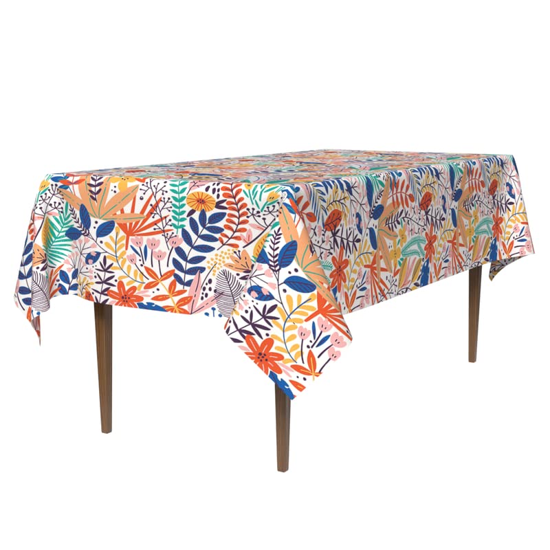ART MOOD HOME Waterproof Polyester Fabric Blossom tablecloth waterproof Multi color 140x300 CM