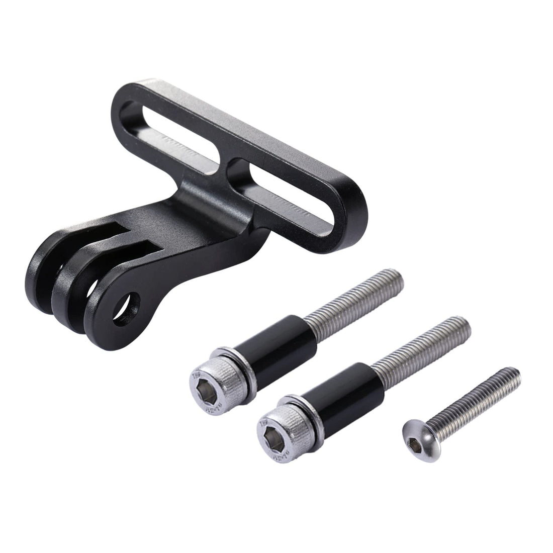 VEXPLO Bicycle Handlebar Stem Mount for GoPro, Garmin, Flashlight - Full Metal Bike Stem Camera Mount with M5*40mm Shoulder Bolts