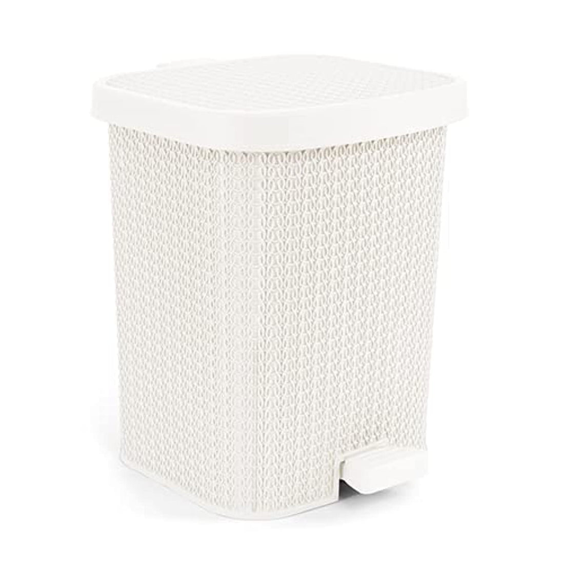 El Helal and Silver star Golden Large Palm Trash bin White, 20L
