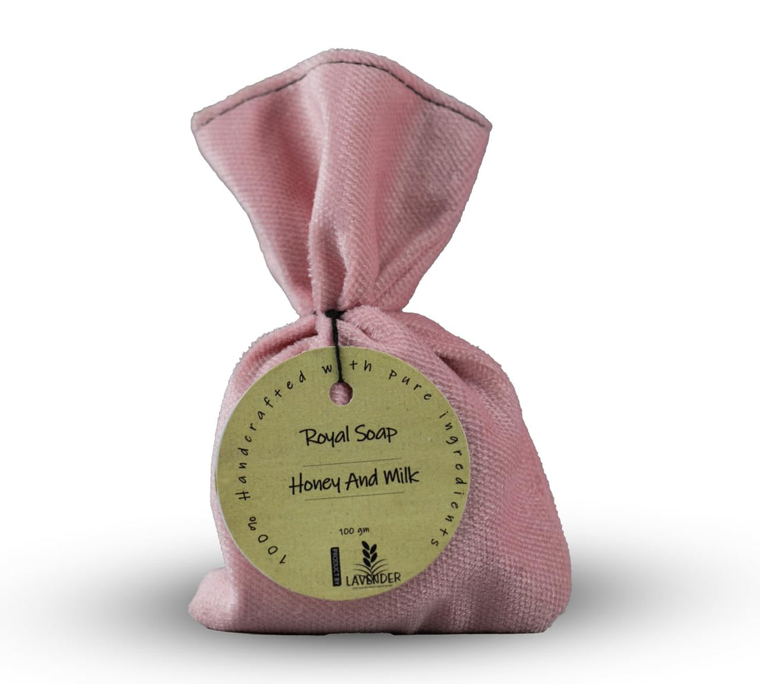 Lavender Royal Soap, Handcrafted Natural Bar, Honey and Milk Scent, 100g
