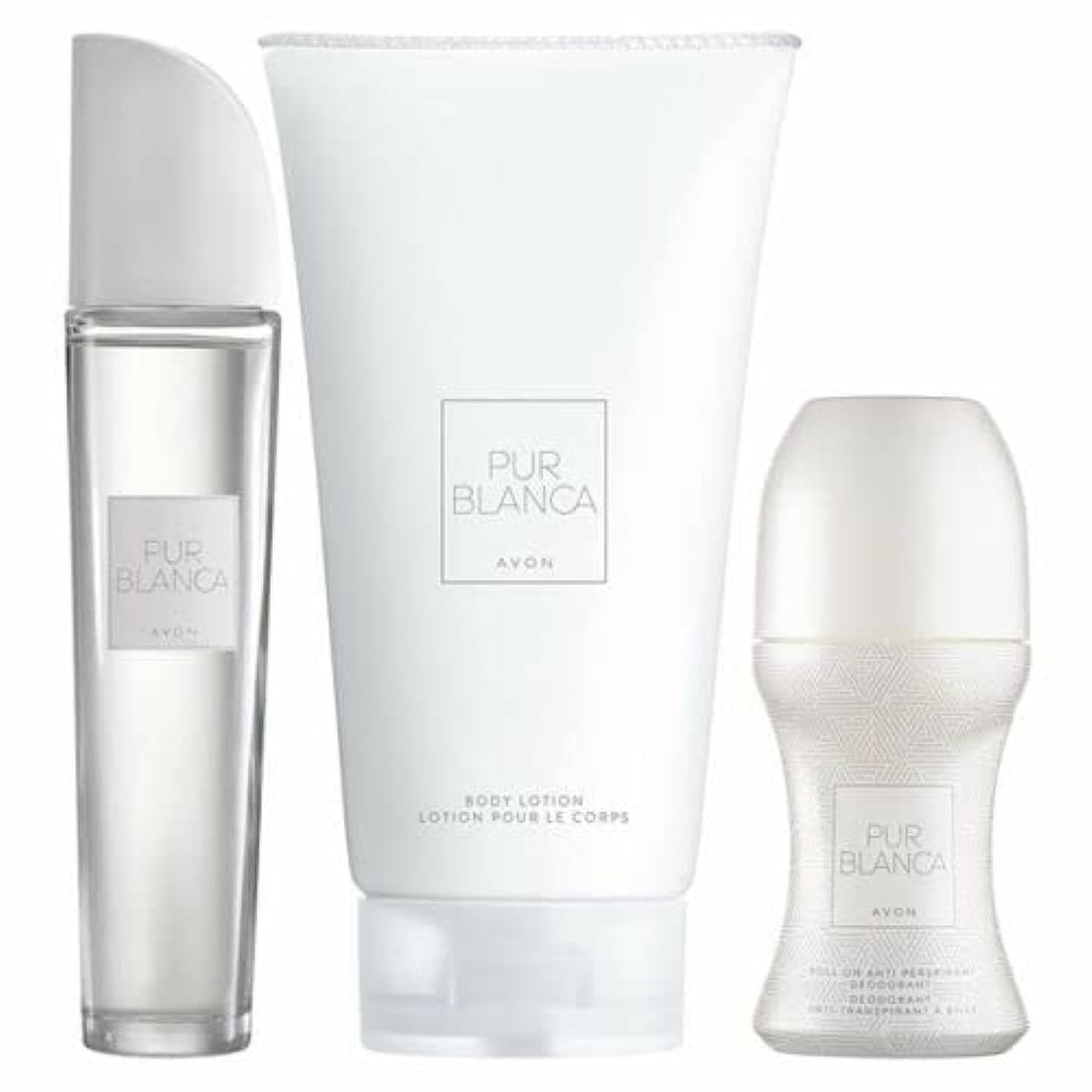 Avon Pur Blanca Perfume Set 3 Pieces (Eau de Toilette 50m, Body Lotion 150ml, Roll-On Deodorant 50ml)