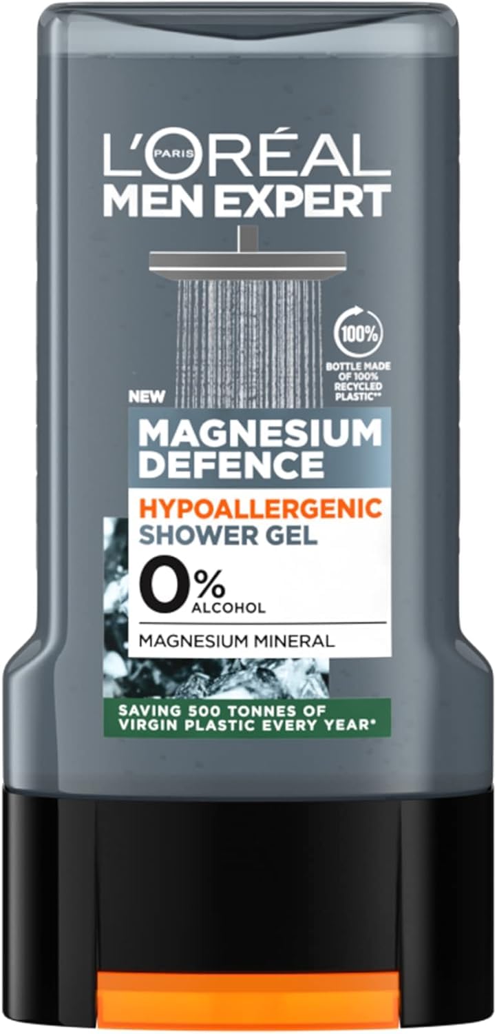 L'Oréal Paris Men Expert Magnesium Defense Shower Gel Hypoallergenic 0%