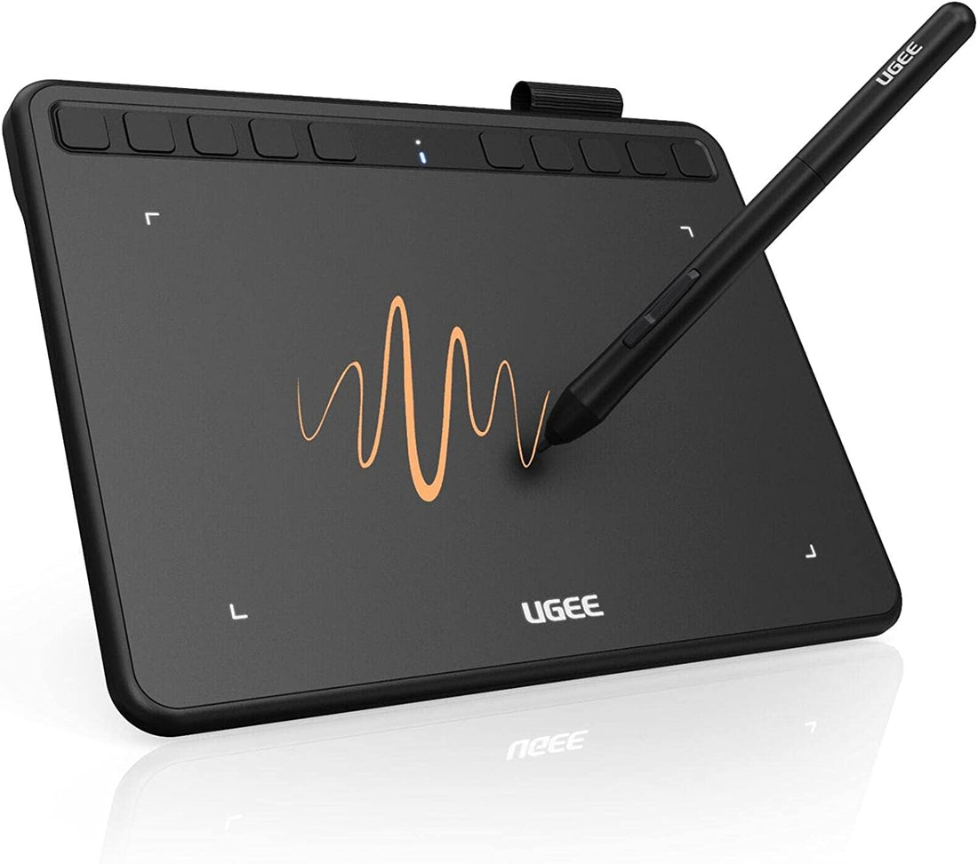 UGEE S640 Graphics Drawing Tablet, Digital Draw Art Pad with Pen Battery-Free Stylus Tilt Function 8192 Levels Pressure Sensitivity 10 Express Keys for Mac, Windows PC and Android